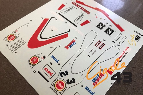Nuove decalcomanie mclaren m23 - nuove,