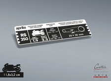 ADESIVO CATENA E PRESSIONE GOMME APRILIA RS 250| 11,8x3,2 cm