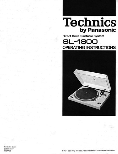 Technics 1800 giradischi - technics, sl-1800