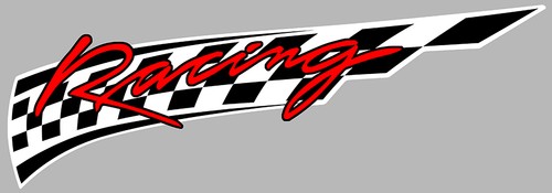 Racing checkers red 20cmx7cm - racing,