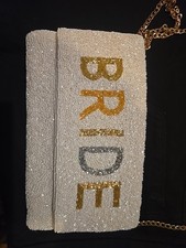 Pochette bianca con perline