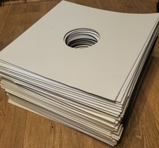25 x White 12'' Card Record