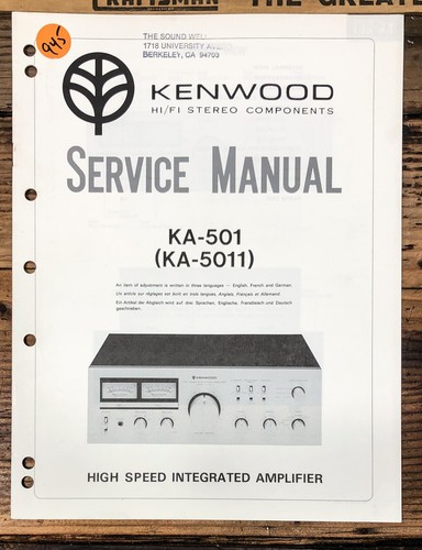 Kenwood 501 5011 - kenwood, ka-5011