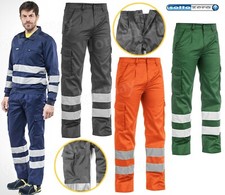 Pantalone alta visibilità uomo Sottozero lavoro multitasche bande riflettenti SC