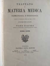 Trattato di materia medica. Farmacologia e tossicologia. P. Giacosa, 1901, Bocca