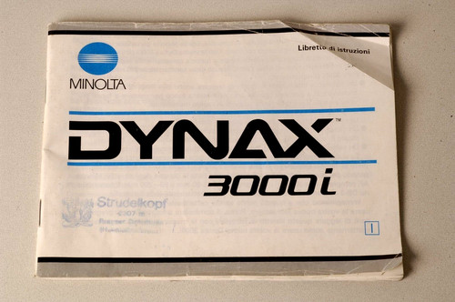 Minolta dynax 3000i manuale - minolta,