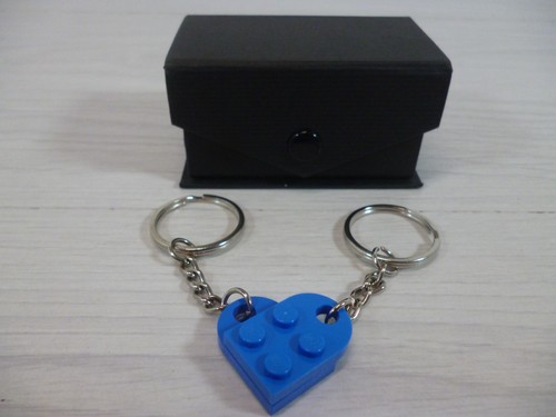 Lego brick heart keyring for - brick,