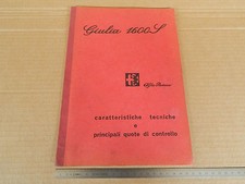 Manuale Originale 1969 ALFA