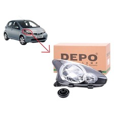 Faro Fanale Proiettore Anteriore Destro Depo Per Toyota Aygo Dal 2005 in Poi H4