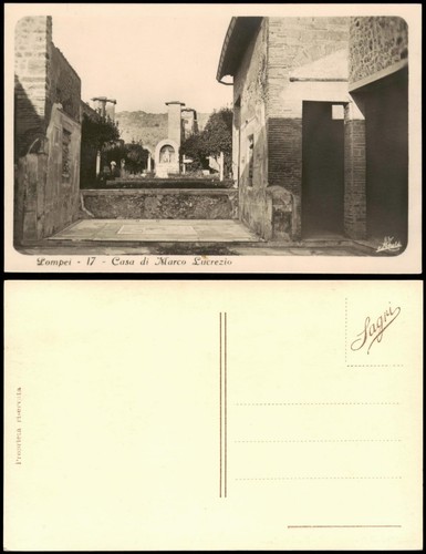 Cartolina pompei casa - cartolina,