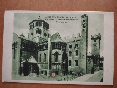 Trento cattedrale col palazzo - -cattedrale,
