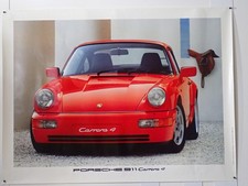 PORSCHE 911 CARRERA 4 MANIFESTO PUBBLICITARIO AFFICHES ORIGINALE 1989 (3)