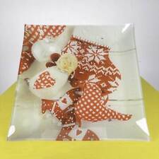 piatto natalizio in vetro