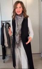 Gilet lungo nero nuovo con