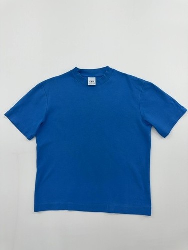 Shirt zara blu girocollo in - girocollo,