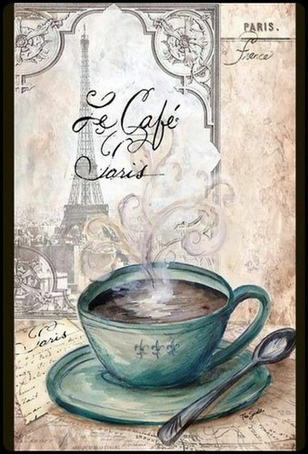 Plaque métal vintage - plaque, café