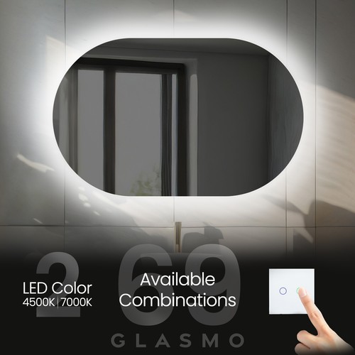 Specchio bagno illuminato con