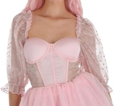 Top corsetto manica a sbuffo