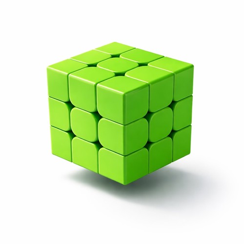 Green speed cube 3x3x3 - cube,