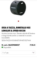 Wurth fresa a tazza per