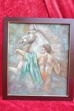Bello Dipinto, Rappresentazione Antico, Maschile Nudo Con Cavallo