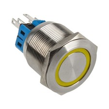 DimasTech PD060 Acciaio inossidabile 25 mm ID Azione Alternata Colore Led Giallo