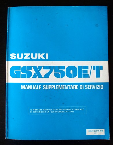 Suzuki gsx750e 1982 - suzuki, manuale