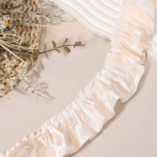 Pizzo chiffon plissettato - , 3d