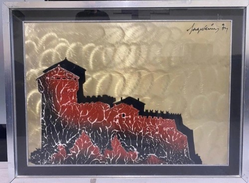 Quadro olio lamina - olio, su