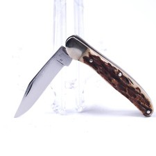 COLTELLO TASCABILE PIEGHEVOLE VINTAGE NOS TEDESCO ROBI KLAAS SOLINGEN KC24 CORNO DI CERVO CACCIA