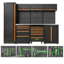 SET DI MOBILI COMPONIBILI PER OFFICINA (18 PEZZI) - ARANCIONE