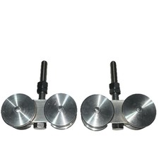 Coppia Carrelli Cancelli a Sbalzo Ruota Acciaio Inox Cancello Scorrevole Resistente