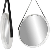 SPECCHIO BIANCO CON CINGHIA DA