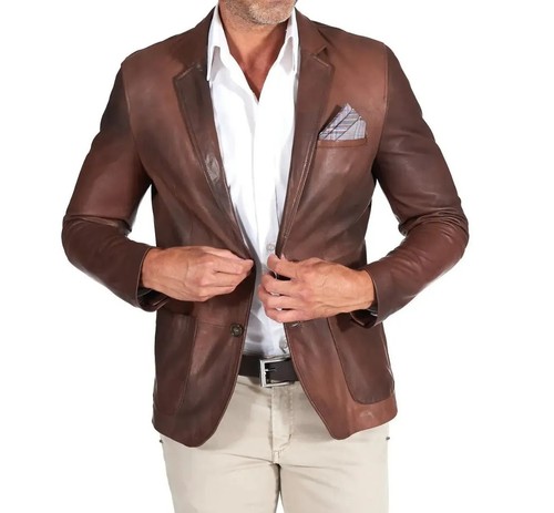 Blazer uomo marrone antico
