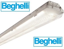 PLAFONIERA STAGNA 2X18 IP65 VUOTA PER TUBI LED 220V 600mm BEGHELLI 72001ST