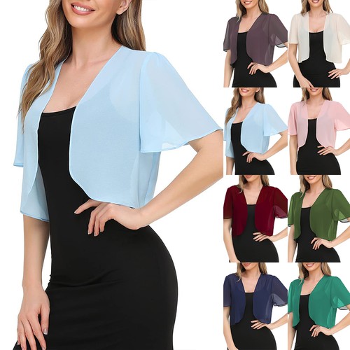 Cardigan donna chiffon aperto