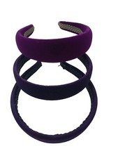 3 VINTAGE PURPLE VELVET HAIR