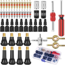 61 Pezzi Kit Riparazione Pneumatici Smonta Valvole,Riparazione Rimozione Valvola