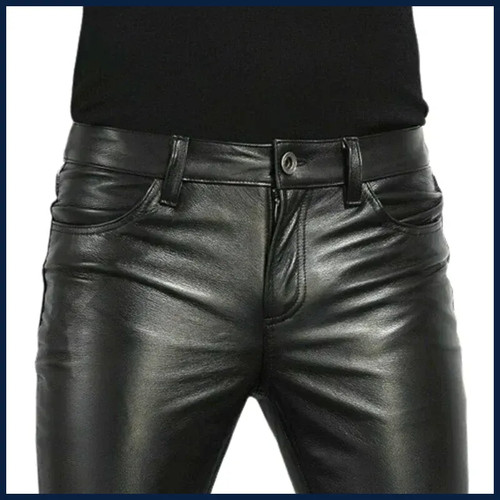 Pantalone uomo pelle - , aderente