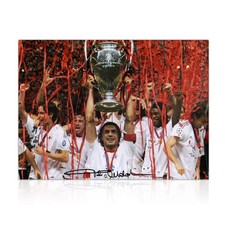 Foto del AC Milan autografata da Paolo Maldini