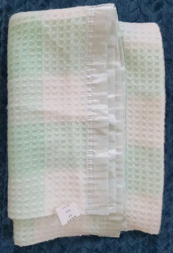 Coperta waffle vintage verde - , a
