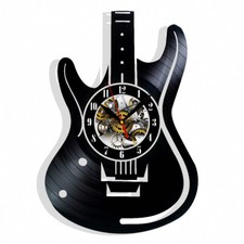 Orologio da parete musica chitarra dischi decorazione regalo natale compleanno festa arte