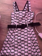 Abito vintage anni 50 di J&R 2008 nero bianco rockabilly anni 50 vestito