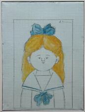 Marinaretta Antonio Bueno Opera Unica Matita e Acquerello con Cornice Dipinto