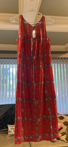 Abito loft senza maniche rosso
