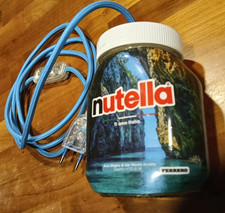 LAMPADA LED DA TAVOLO NUTELLA AZZURRA GIALLA  DA COLLEZIONE SERIE TI AMO ITALIA