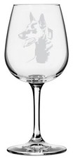 Pastore belga (Malinois) cane a tema inciso per tutti gli usi 12,75 oz bicchiere da vino B