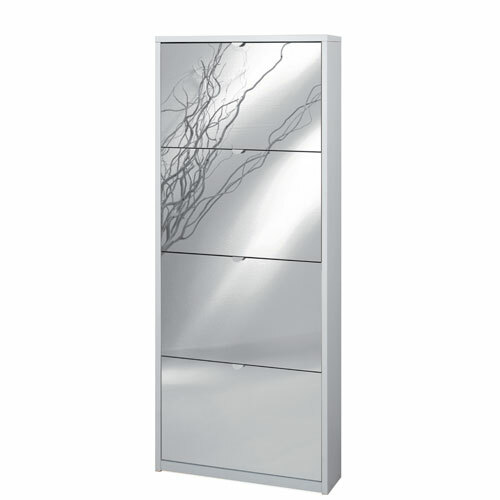 Armadio scarpiera slim bianco