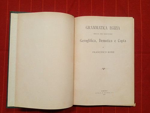 Rossi grammatica egizia - rossi,