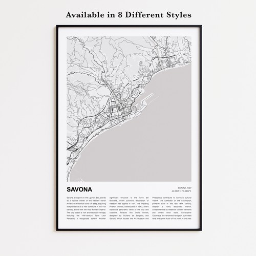 Stampa mappa città savona - mappa,